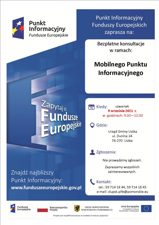 Plakat - Mobilny Punkt Informacyjny w Ustce