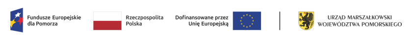 belka z logotypami programu Fundusze Europejskie dla Pomorza 2021-2027