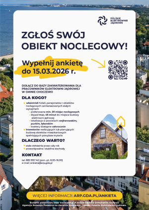 Plakat - Tworzymy bazę obiektów noclegowych