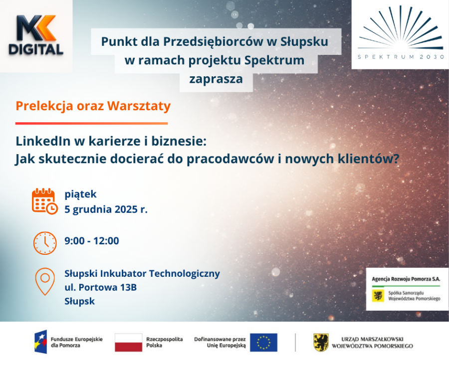 Prelekcja oraz warsztaty „LinkedIn w karierze i biznesie: jak skutecznie docierać do pracodawców i nowych klientów?”. 5 grudnia