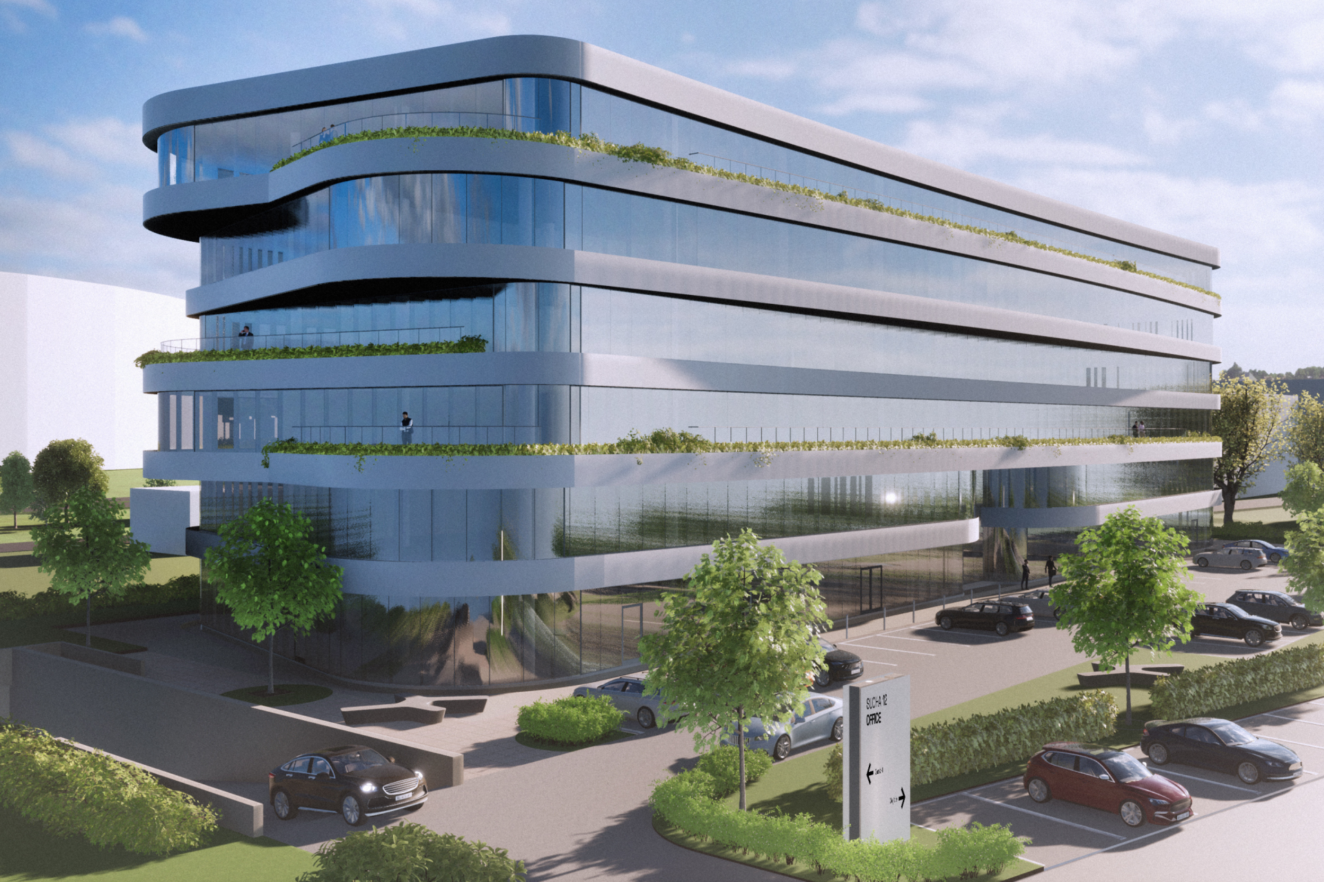 Wizualizacja przyszłego biurowca